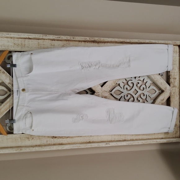 Le Garcon Distressed Ankle Boyfriend Jeans - Picture 2 of 8